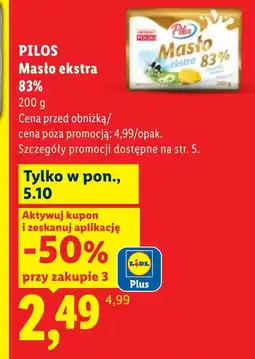 Lidl Masło Pilos oferta