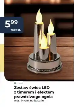 Mrówka Zestaw świec LED z timerem i efektem prawdziwego ognia Koopman International oferta