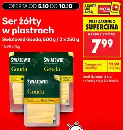 Biedronka Ser gouda w plastrach Światowid oferta