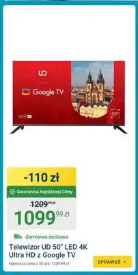 ERLI Telewizor Ud 50 LED 4K Ultra Hd z Google Tv oferta