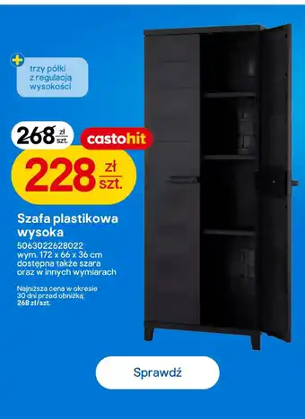 Szafa plastikowa wysoka