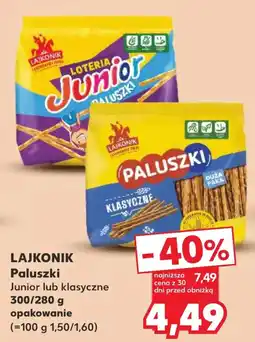 Kaufland Lajkonik Paluszki Junior lub klasyczne oferta