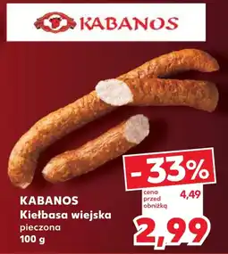 Kaufland Kabanos Kiełbasa wiejska pieczona oferta