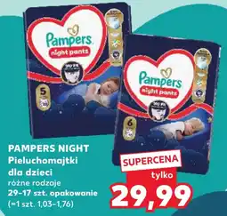 Kaufland Pampers Pieluchomajtki night pants oferta
