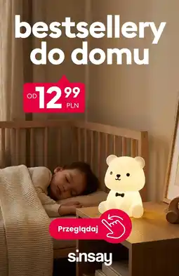 Sinsay Lampa nocna w kształcie misia oferta