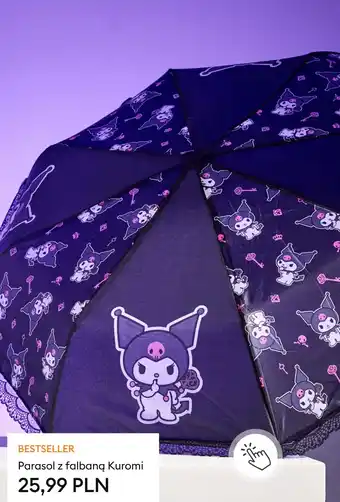 Parasol z falbaną Kuromi