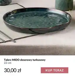 Homla Talerz mido deserowy turkusowy oferta