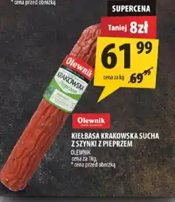 Arhelan Kiełbasa Krakowska Sucha z Szynki z Pieprzem Olewnik oferta