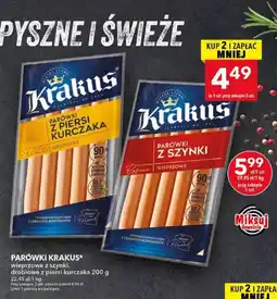 Lewiatan Parówki Krakus* wieprzowe z szynki, drobiowe z piersi kurczaka oferta