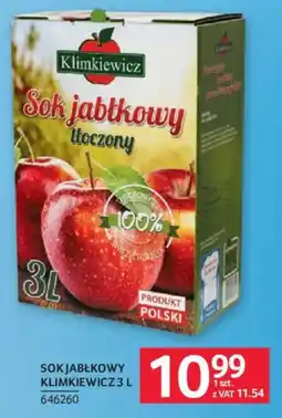 Selgros Sok jabłkowy Klimkiewicz oferta
