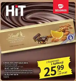 Selgros Czekolada Lindt Gold oferta
