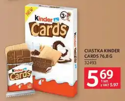 Selgros Ciastka Kinder Cards oferta