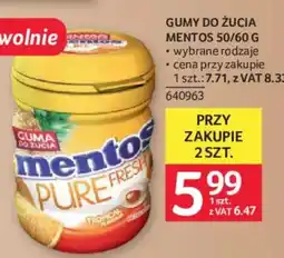 Selgros Gumy do żucia Mentos Pure Fresh oferta