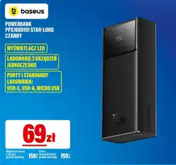RTV EURO AGD Powerbank Baseus PPXJ080101 Star-Lord Czarny oferta