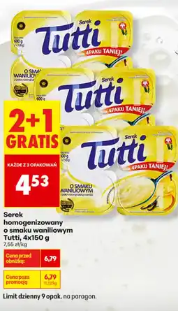 Biedronka Serek krem waniliowy o smaku waniliowym Tutti oferta