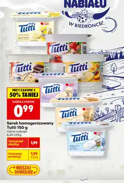 Biedronka Serek homogenizowany Tutti oferta