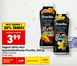 Biedronka Jogurt pitny skyr wysokobiałkowy Fruvita oferta