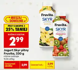 Biedronka Jogurt Skyr pitny Fruvita oferta