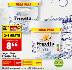 Biedronka Jogurt Skyr Fruvita oferta