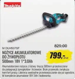 Unimet Makita NOŻYCE AKUMULATOROWE DO ŻYWOPŁOTU oferta