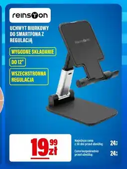 RTV EURO AGD Uchwyt biurkowy do smartfona z regulacją Reinston oferta