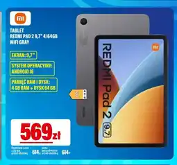 RTV EURO AGD Tablet Redmi Pad 2 9,7 4/64GB WiFi Gray Xiaomi oferta