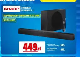 RTV EURO AGD Soundbar HT-SBW312 2,1 Sharp oferta