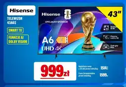 RTV EURO AGD Telewizor 43A6S Hisense oferta
