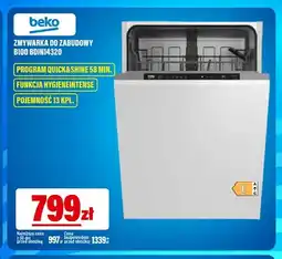 RTV EURO AGD Zmywarka do zabudowy B100 BDIN14320 Beko oferta