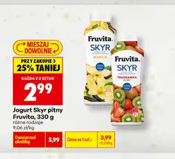 Biedronka Jogurt Skyr pitny wanilia Fruvita oferta