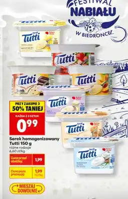 Biedronka Serek homogenizowany Tutti oferta