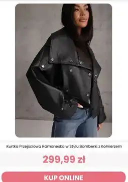 Renee Kurtka przejściowa ramoneska w stylu bomberki z kołnierzem Reneé oferta