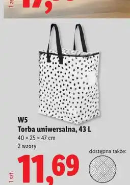 Lidl Torba uniwersalna W5 43 l 40x25x47 cm oferta