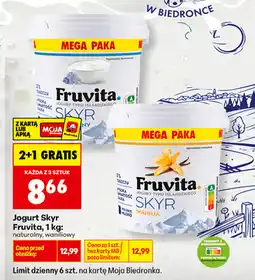 Biedronka Jogurt Skyr Fruvita oferta