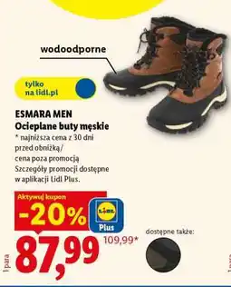 Lidl ESMARA MEN Ocieplane buty męskie oferta