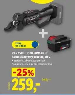 Lidl PARKSIDE PERFORMANCE Akumulatorowy sekator, 20 V oferta