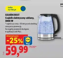 Lidl Silvercrest Czajnik elektryczny szklany 3000 W oferta