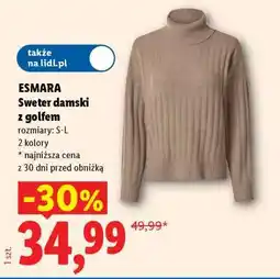 Lidl ESMARA Sweter damski z golfem oferta