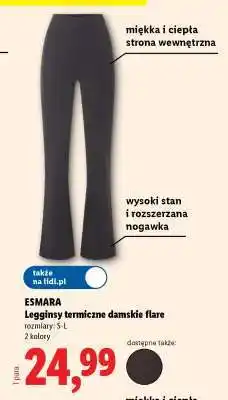 Lidl ESMARA Legginsy termiczne damskie flare oferta
