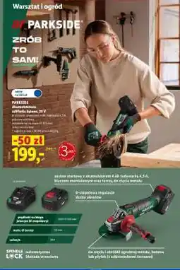 Lidl Parkside Akumulatorowa szlifierka kątowa 20 V oferta