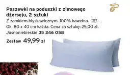 Tchibo Poszewki na poduszki z zimowego dżerseju 2-pak 80x40 cm Tchibo oferta