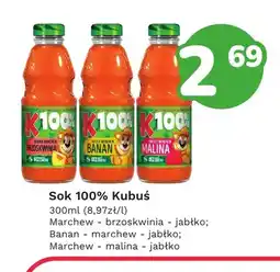 Limonka Sok Kubuś marchew - malina - jabłko 100% oferta