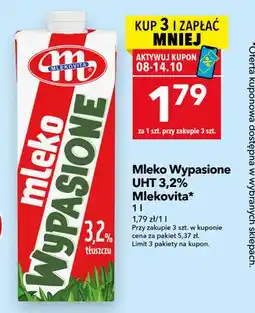 Lewiatan Mleko UHT Wypasione Mlekovita 3,2% oferta
