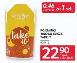 Selgros Pojemniki 1000 ML 50 Szt. TAKE IT oferta