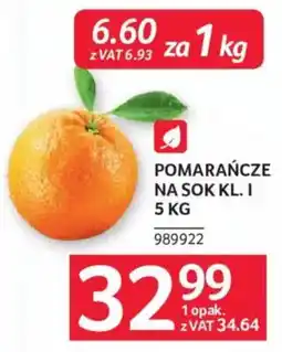 Selgros Pomarańcze na sok kl. I oferta