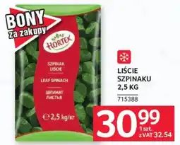 Selgros Hortex Liście Szpinaku oferta