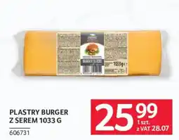 Selgros Plastry Burger z Serem oferta
