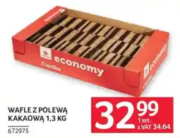 Selgros Ciastka economy Wafle z polewą kakaową oferta