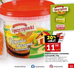 Twój Market Kapusta kiszona z marchewką Łyszczyński oferta