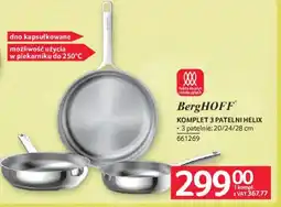 Selgros BergHOFF KOMPLET 3 PATELNI HELIX oferta